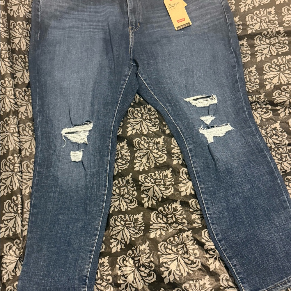 Levi's Women's 721 High-Rise Skinny Jean, Plus Size 24W Dark Wash Denim - NWTs